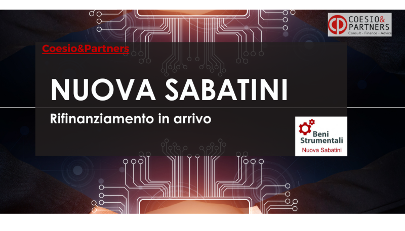 Nuova Sabatini: rifinanziamento in arrivo