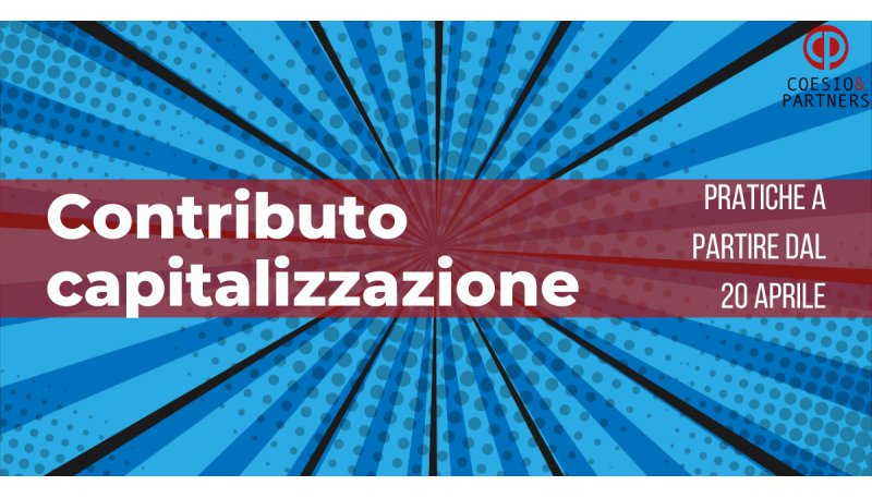 Contributo capitalizzazione PMI al via il 20 Aprile