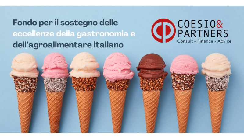Contributi Bar, Ristoranti e Gelaterie, Fondo per il sostegno delle eccellenze della gastronomia e dell’agroalimentare italiano
