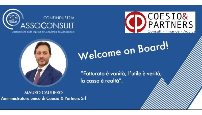 Coesio&Partners aderisce ad Assoconsult, l’Associazione delle Imprese di Consulenza di Management di Confindustria.