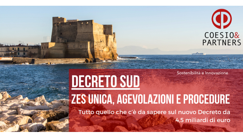 Decreto Sud: ZES Unica e Credito d’imposta, cosa c’è da sapere